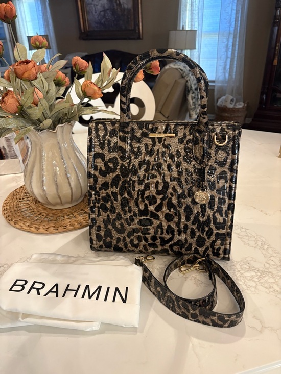 Brahmin Handbags - Brahmin Snow Leopard Caroline (like brand new) HTF